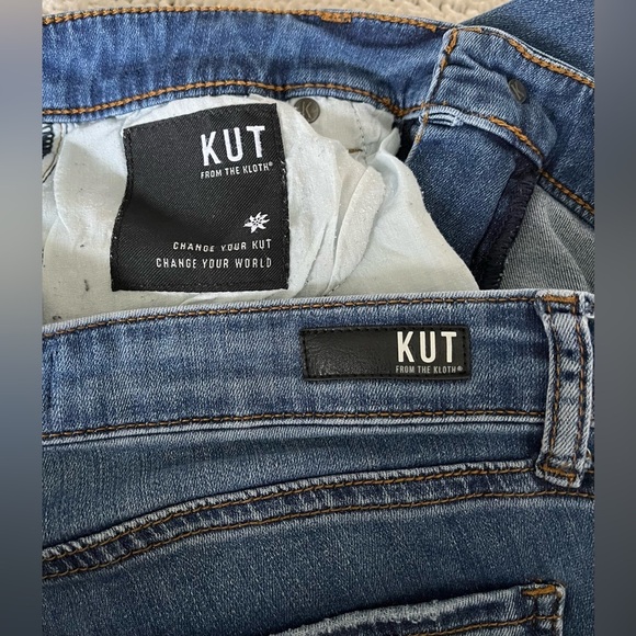 Kut From the Kloth Women's Donna Ankle Skinny Blue Jeans w/Frayed Hem; Size 6 - Picture 5 of 10